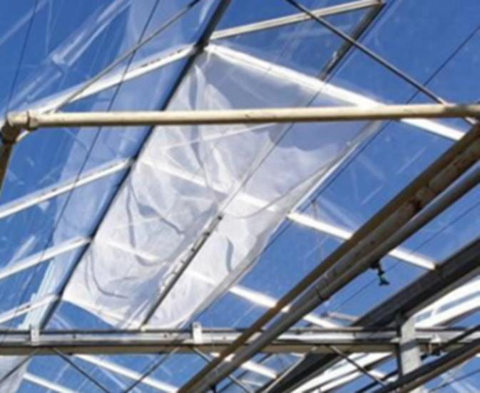 Conventioneel filterzaksysteem bij geopend luchtraam
